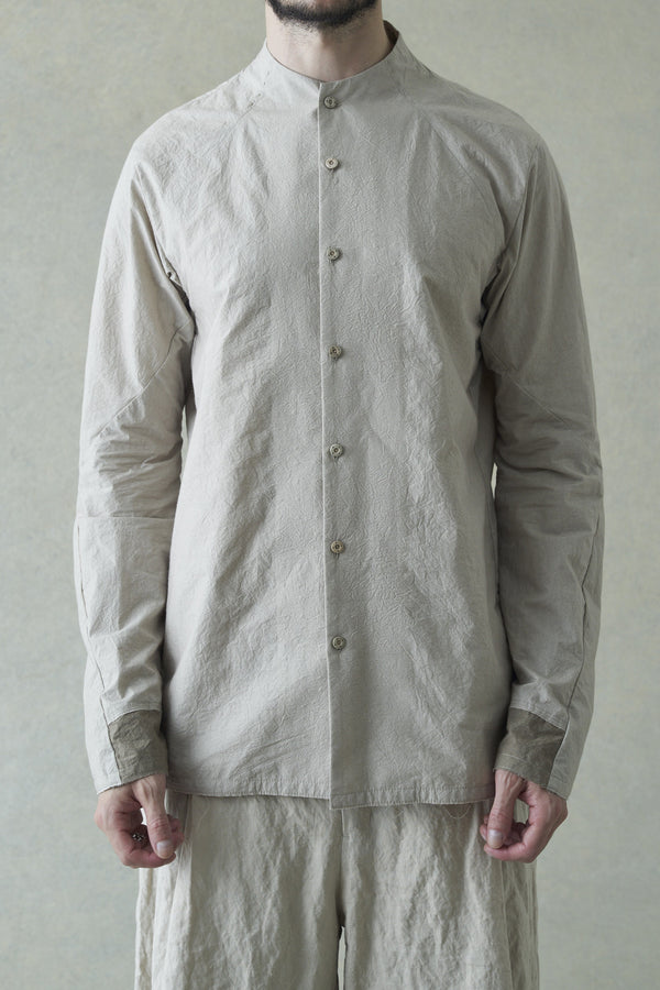 Devoa pure cotton woven shirt SHE-C8KH natural color